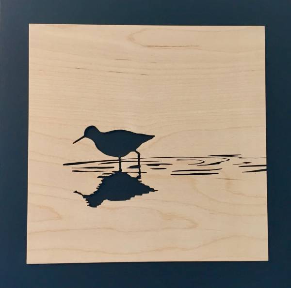 - a , woodcut Sculpture by Rob Braybrooks, measuring 24 x 24 cm (H x W) framed at 30 x 30 cm £280
